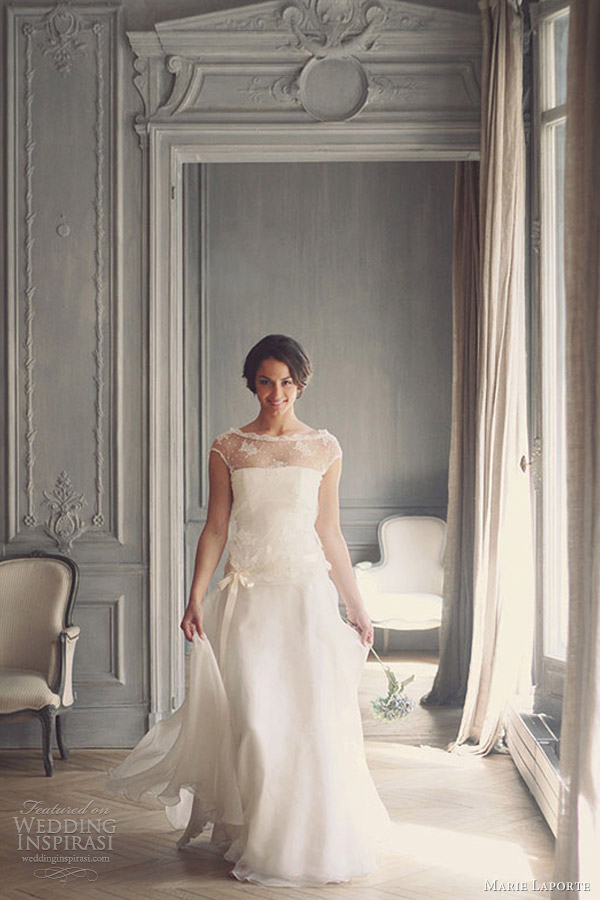 marie laporte wedding dresses 2013 laetitia gown cap sleeves