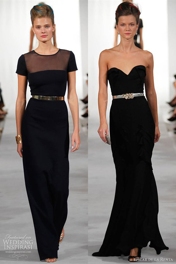 oscar de la renta spring 2013 black gowns red carpet