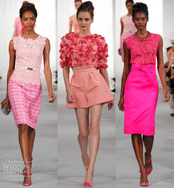 oscar de la renta spring 2013 ready to wear shades of pink