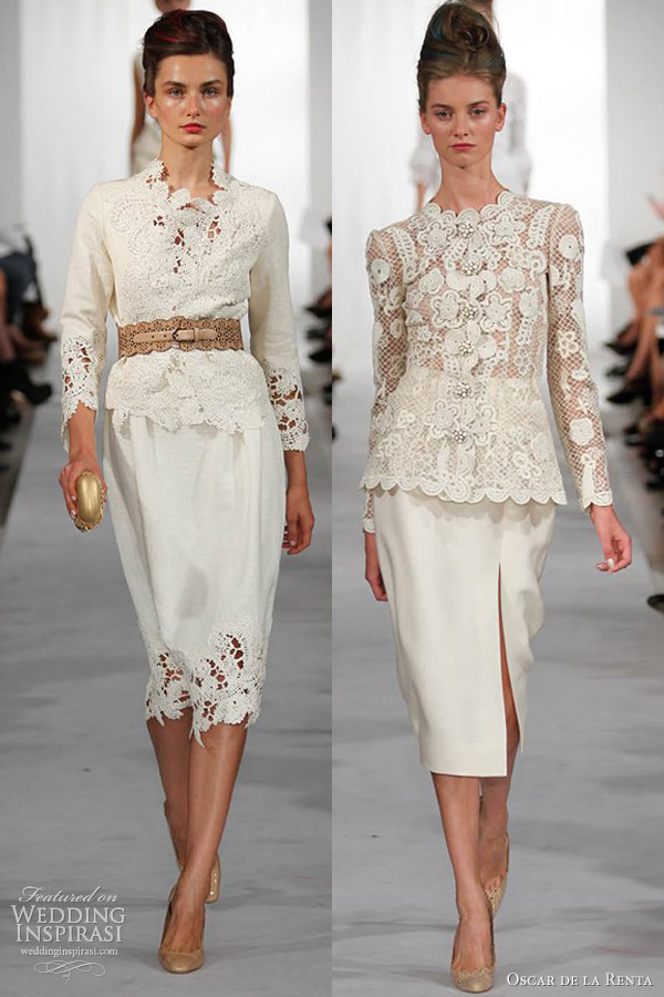 oscar de la renta spring summer 2013 crochet suits