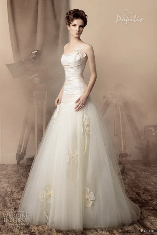 papilio bridal 2013 loretta one shoulder strap wedding dress