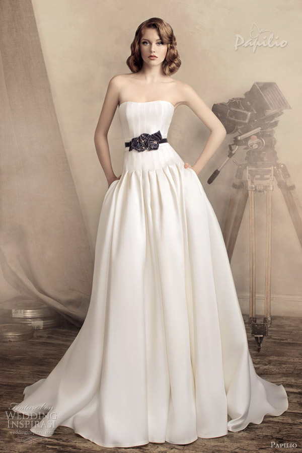 papilio wedding dresses 2013 monika drop waist ball gown