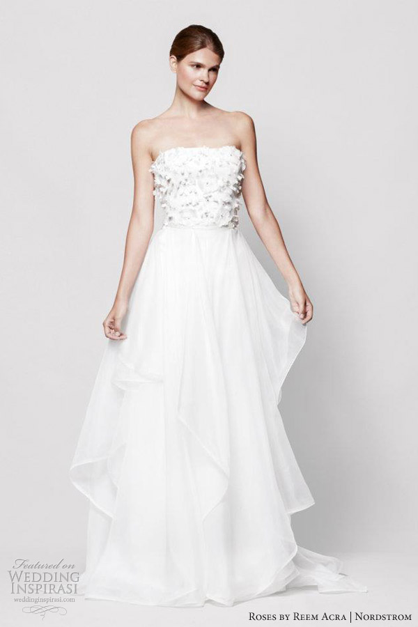 reem acra roses wedding dress nordstrom marigold strapless gown reem acra roses wedding dress nordstrom marigold strapless gown