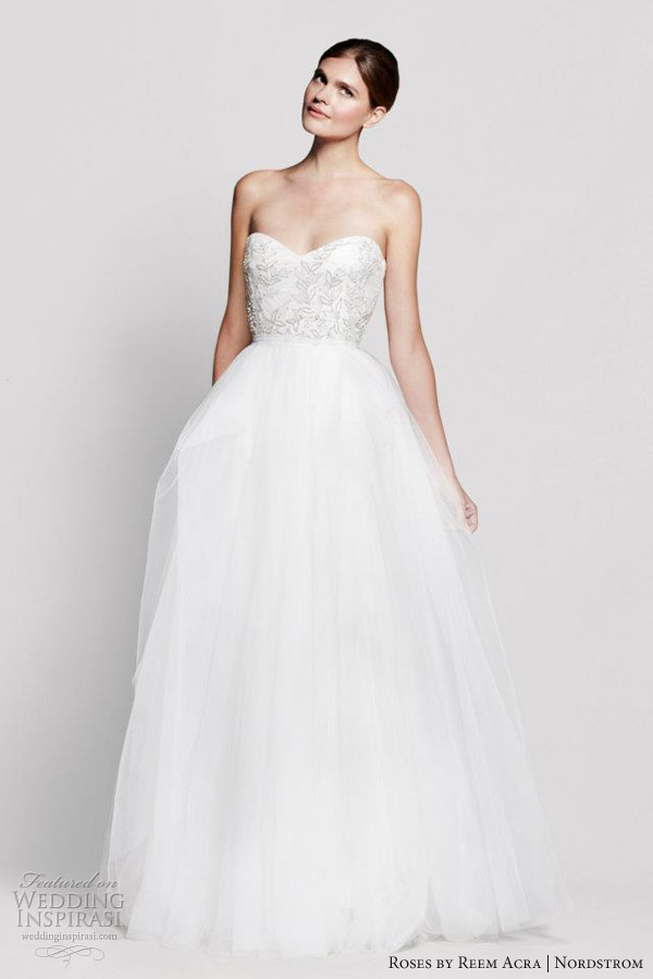 roses reem acra ivy wedding dress strapless gown roses reem acra ivy wedding dress strapless gown