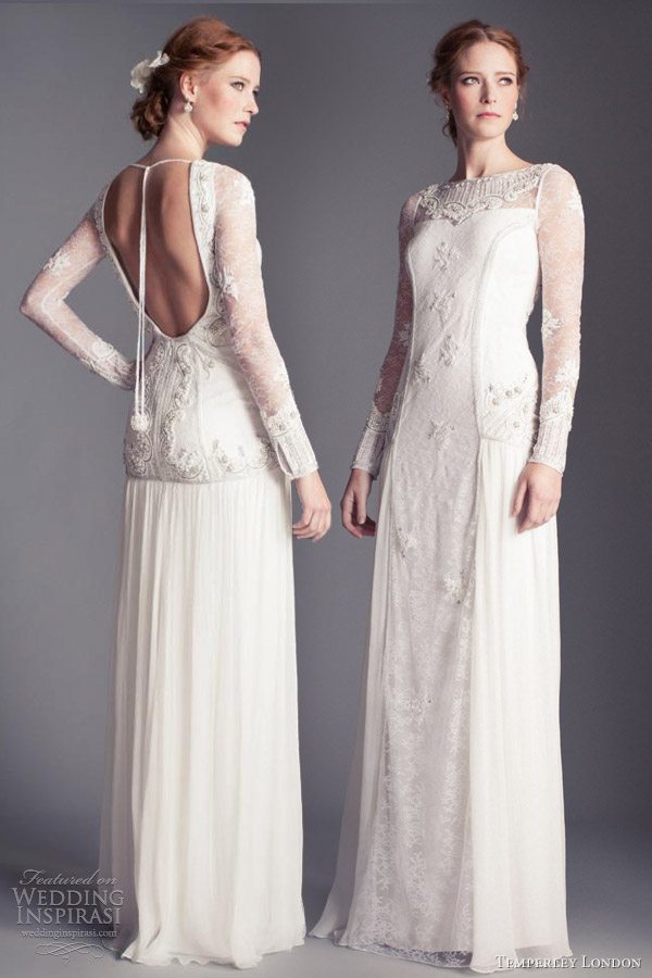 temperley london 2013 bridal viva long sleeve lace weddind dress