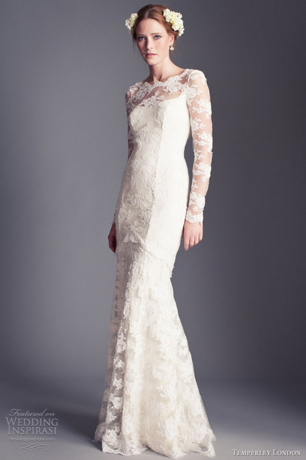 temperley london bridal 2013 florence all over lace wedding dress