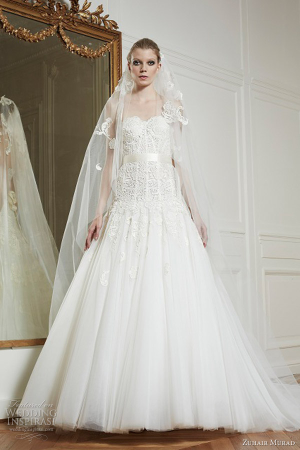 zuhair murad wedding dresses fall winter 2013 barbara drop waist gown