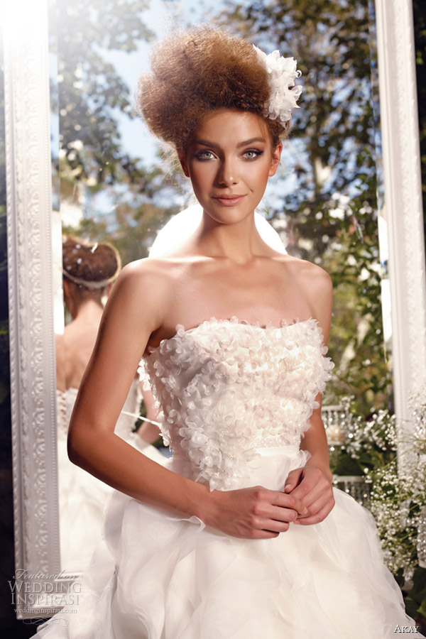 akay bridal 2013 strapless wedding dress