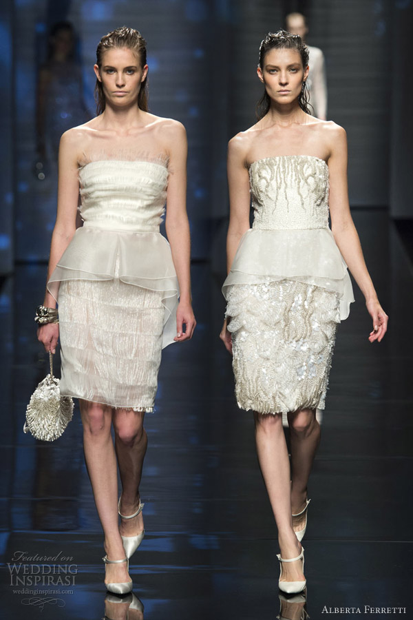 alberta ferretti spring 2013 rtw short peplum dresses