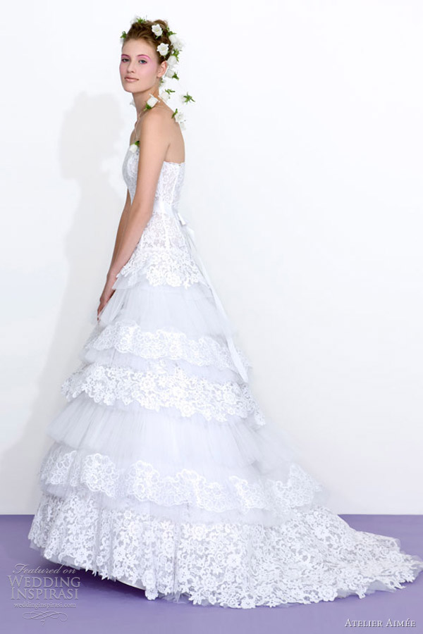atelier aimee bridal 2013 strapless wedding dress tier ball gown skirt
