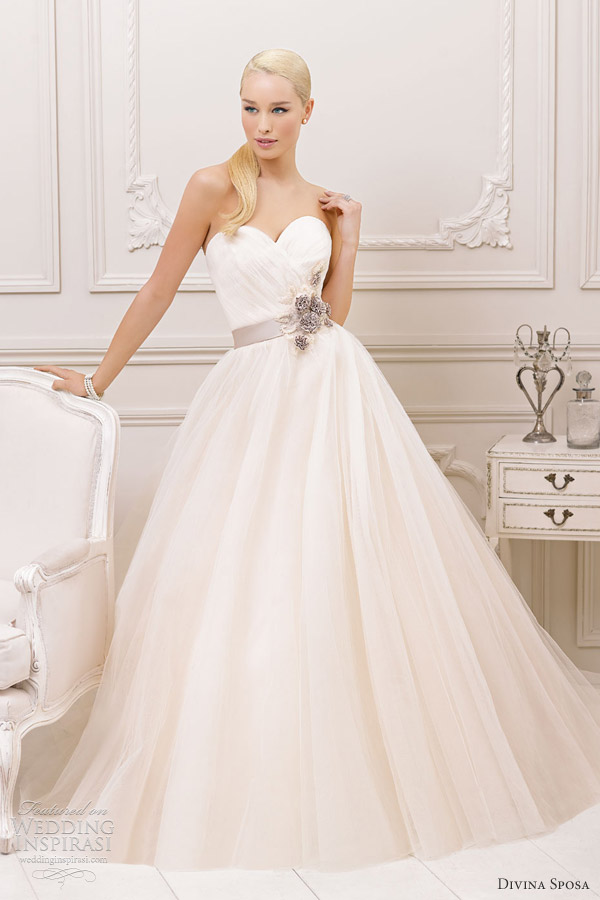 divina sposa bridal 2013 strapless sweetheart wedding dress