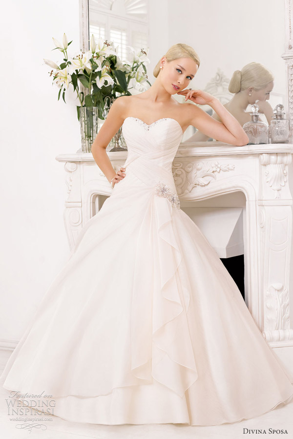 divina sposa wedding dress 2013 strapless sweetheart bridal gown