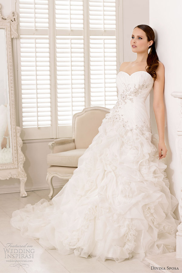 divina sposa wedding dresses 2013 strapless ruffle gown