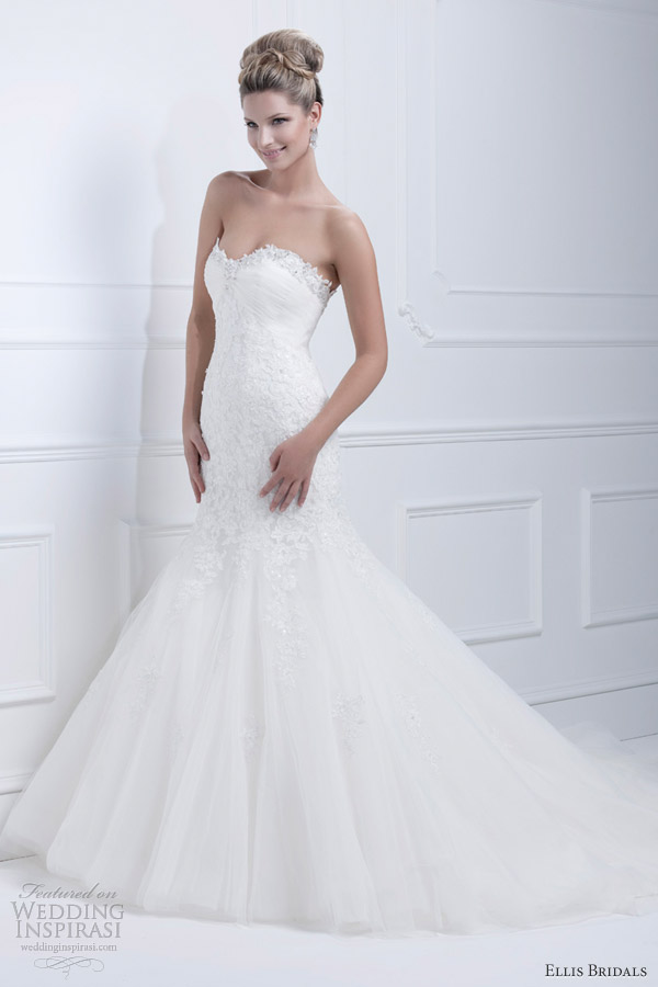 ellis bridals 2013 strapless mermaid wedding dress 11363