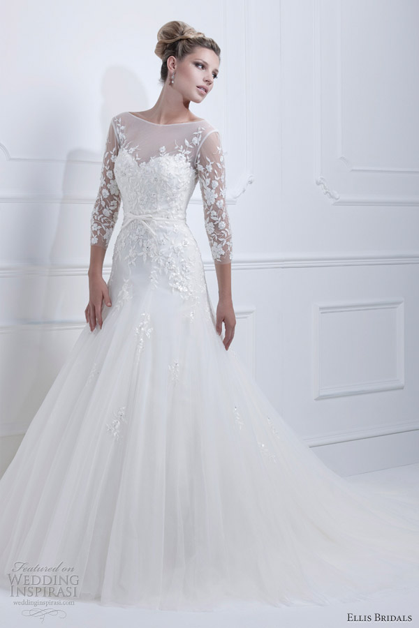 ellis bridals 2013 wedding dress sleeves 11350