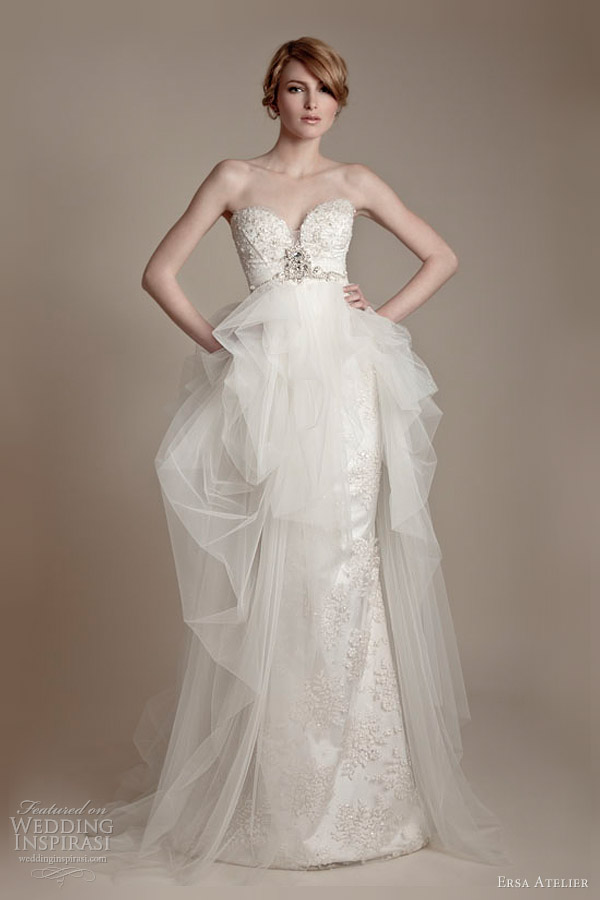 ersa atelier wedding dresses 2013 strapless tulle gown