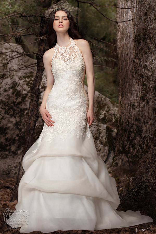 jenny lee bridal spring 2013 halter neck gown 1305
