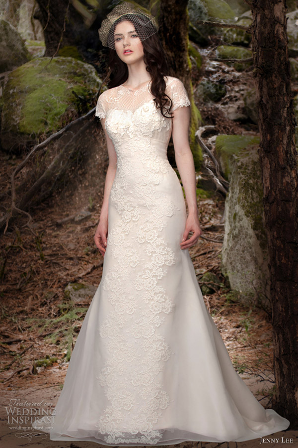 jenny lee bridal spring 2013 wedding dresses 1304 short sleeve gown