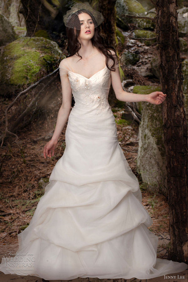 jenny lee bridal wedding dresses spring 2013 cap sleeve gown