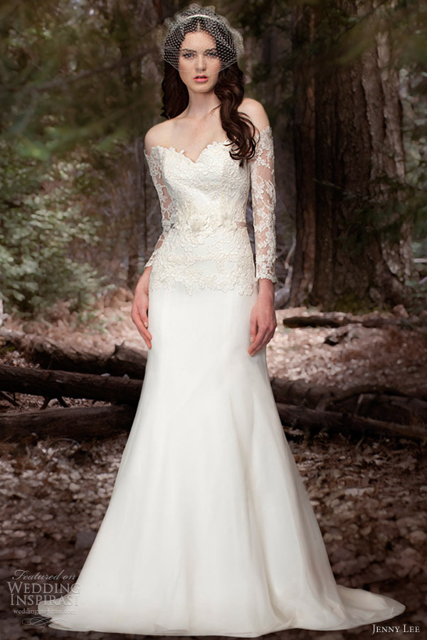 jenny lee wedding dresses spring 2013 long sleece gown style 1306 jenny lee wedding dresses spring 2013 long sleece gown style 1306