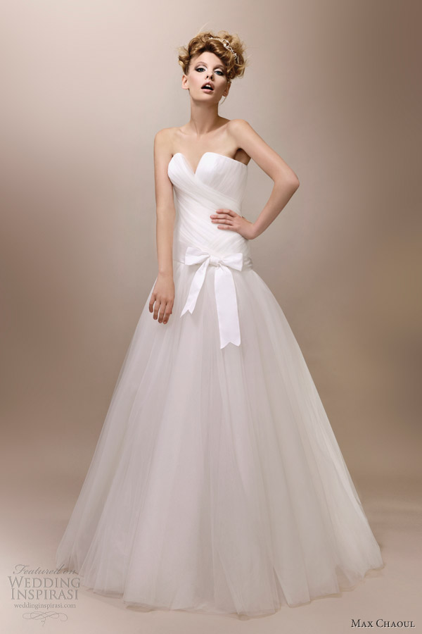 max chaoul wedding dresses 2013 elizabeth strapless gown