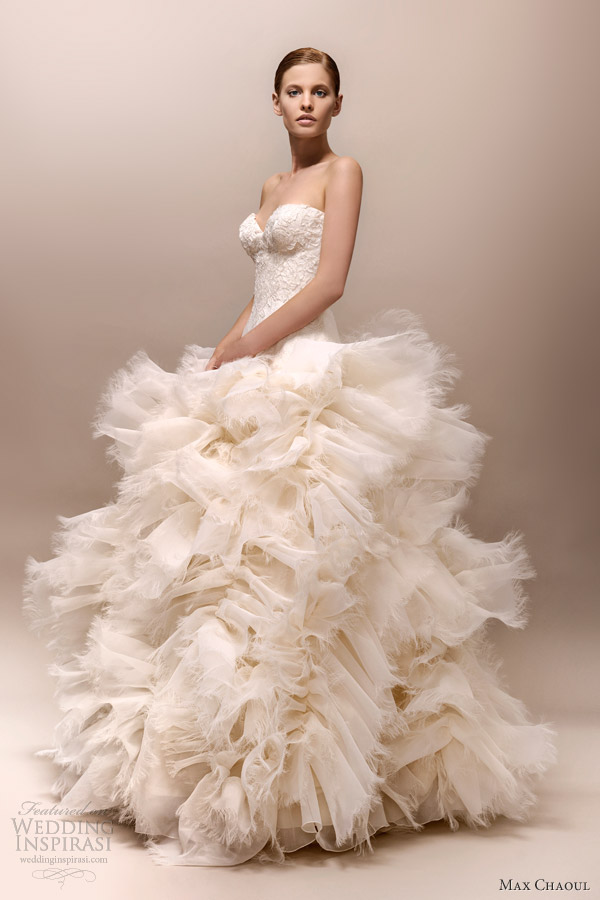 max chaoul wedding dresses 2013 keira wedding dress ruffle skirt