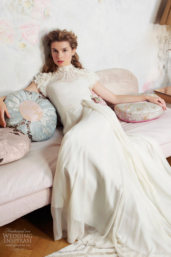 miamia wedding dresses spring 2013 edelweiss gown with short sleeves