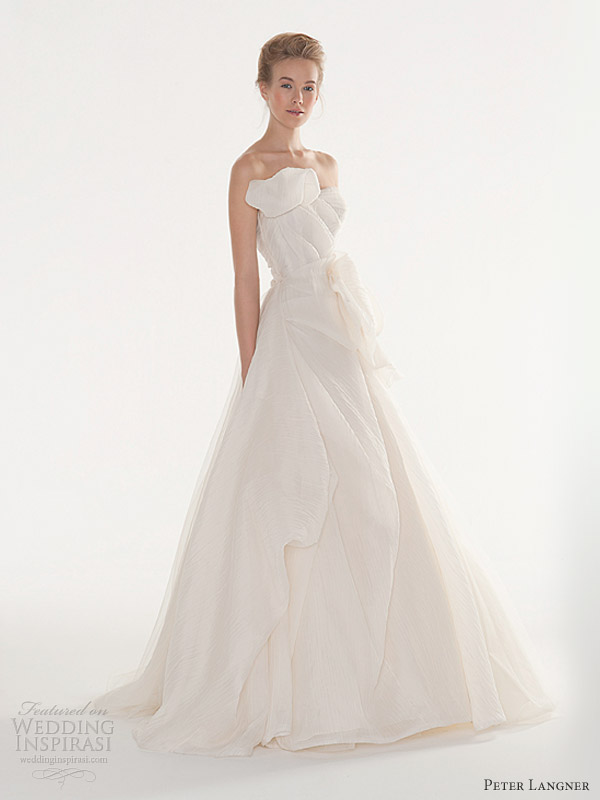 peter langner bridal 2013 wedding dress joy strapless gown