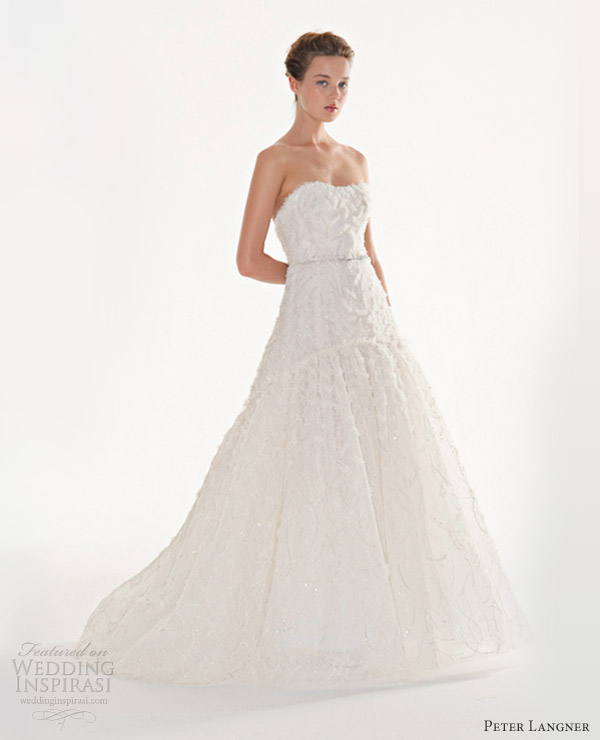 peter langner couture wedding dresses 2013 incanto strapless gown