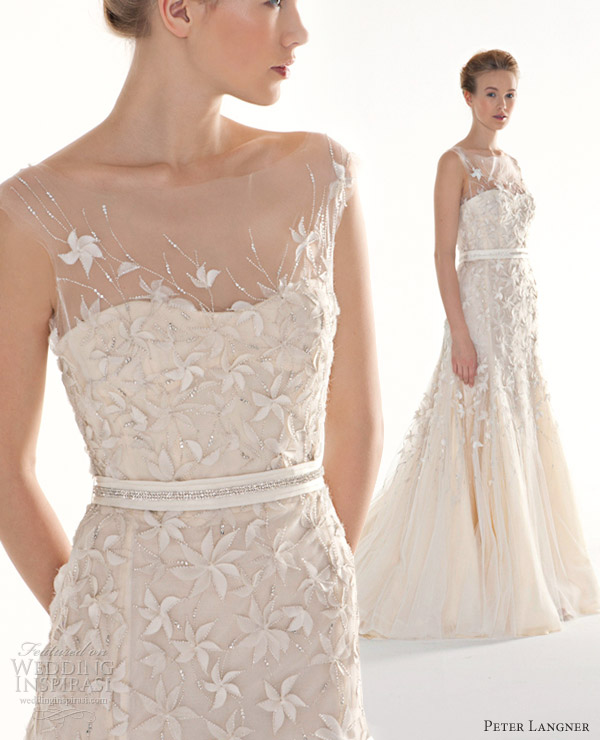 peter langner couture wedding dresses 2013 pathos illusion straps