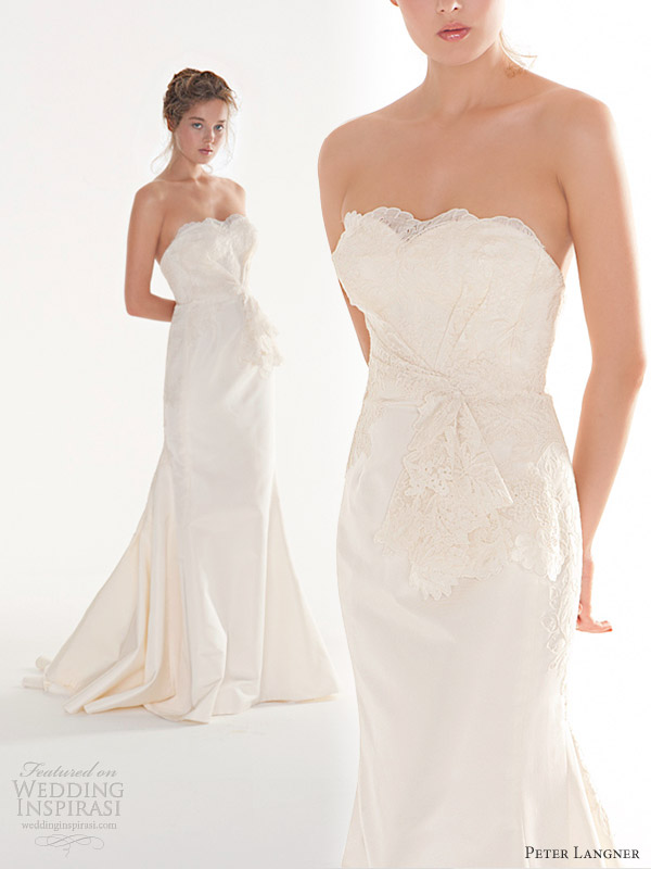peter langner wedding dresses 2013 sensibility strapless gown