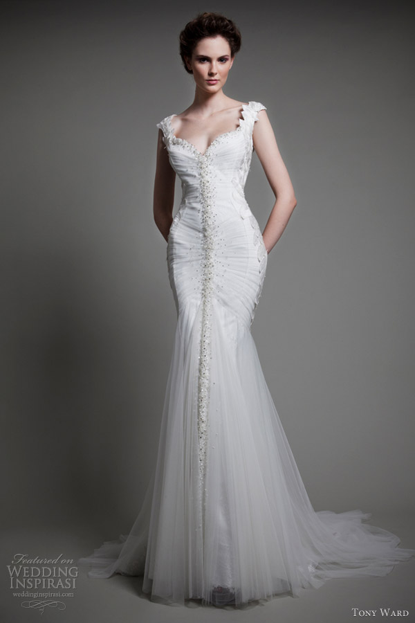 tony ward wedding dresses 2013 jardin de delices sleeveless mermaid gown