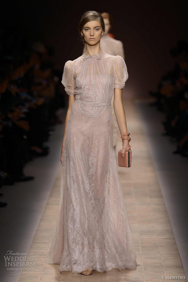 valentino spring 2013 ready to wear puff sleeve dress