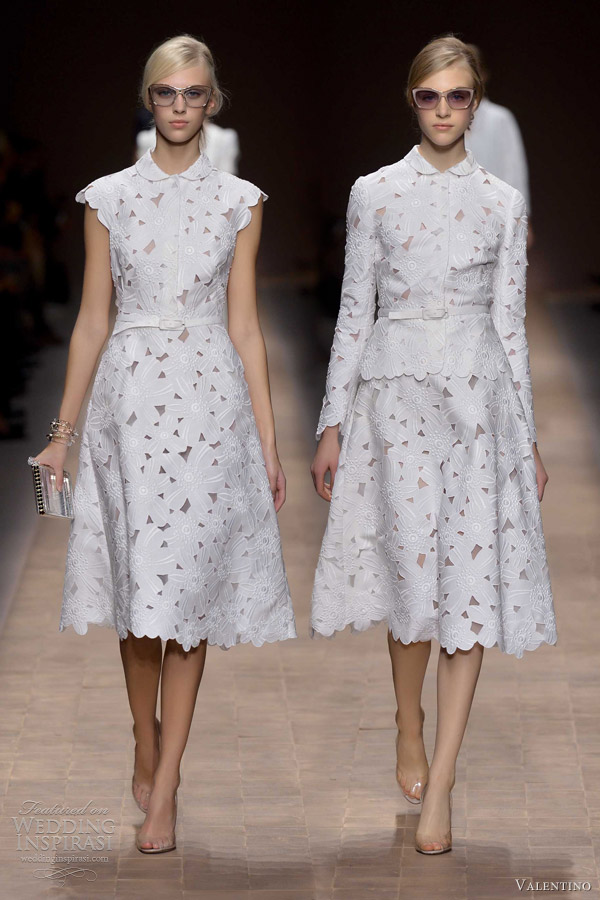 valentino spring 2013 ready to wear short white dresses