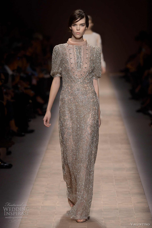 valentino spring 2013 ready to wear sleeve beaded dress