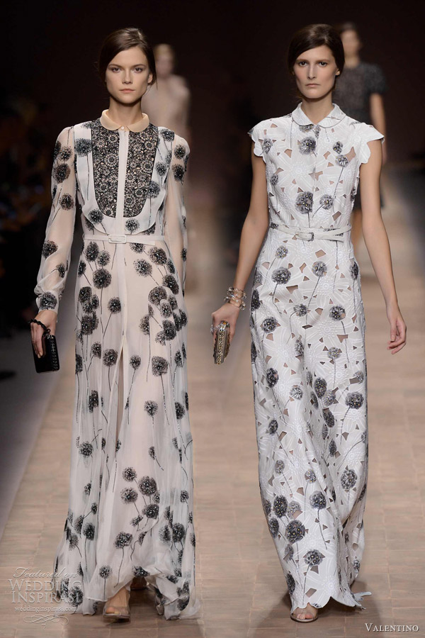 valentino spring summer 2013 print gowns sleeves