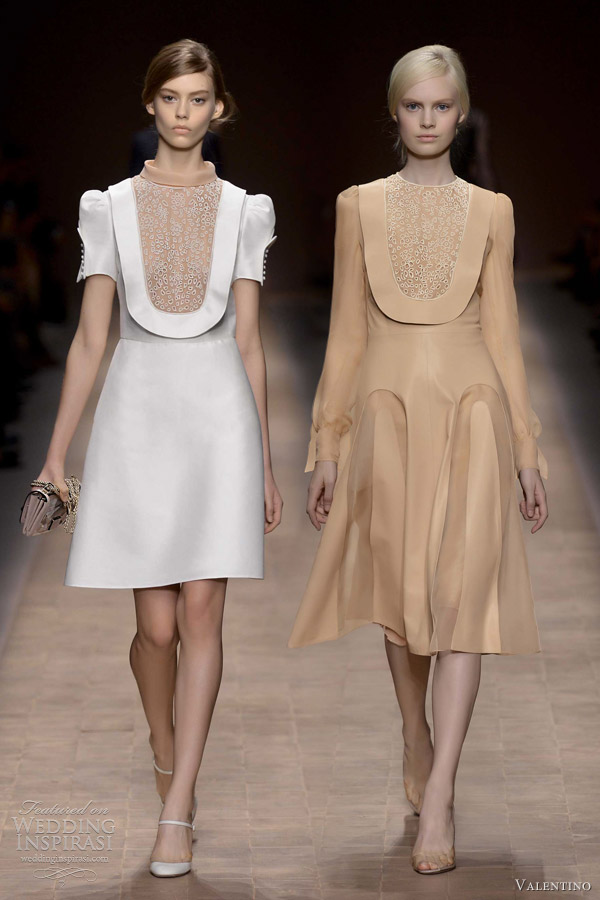 valentino spring summer 2013 puff sleeve bib dress