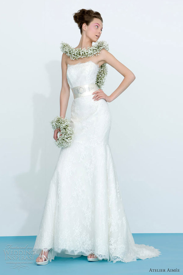 atelier aimee wedding dresses 2013 strapless lace gown