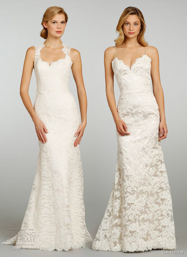 jim hjelm bridal spring 2013 lace wedding dresses