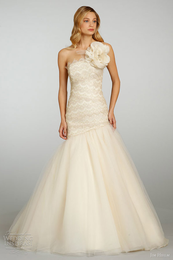 jim hjelm spring summer 2013 bridal ball gown lace 8317