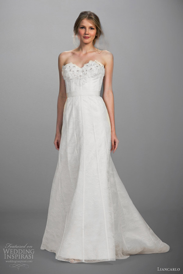 lian carlo wedding dresses spring 2013 strapless gown 5822