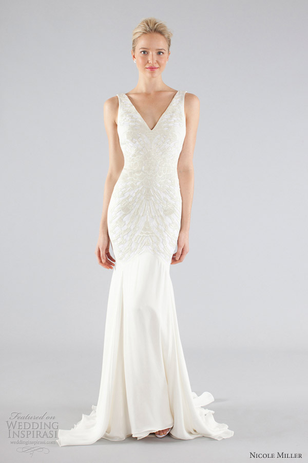 nicole miller wedding dresses fall 2013 bridal sleeveless mermaid gown