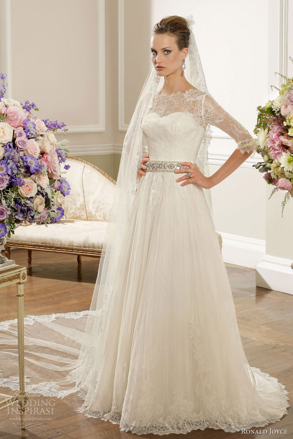 ronald joyce bridal 2013 sleeve wedding dress