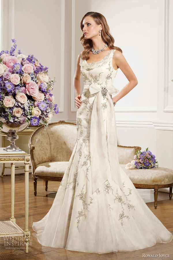 ronald joyce bridal 2013 sleeveless wedding dress