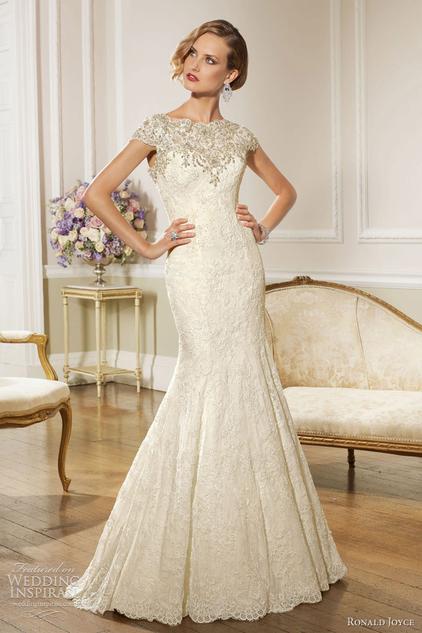 ronald joyce wedding dresses 2013 cap sleeve gown