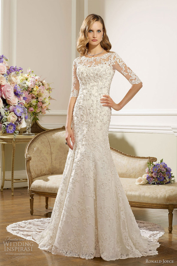 ronald joyce wedding dresses 2013 lace gown sleeves