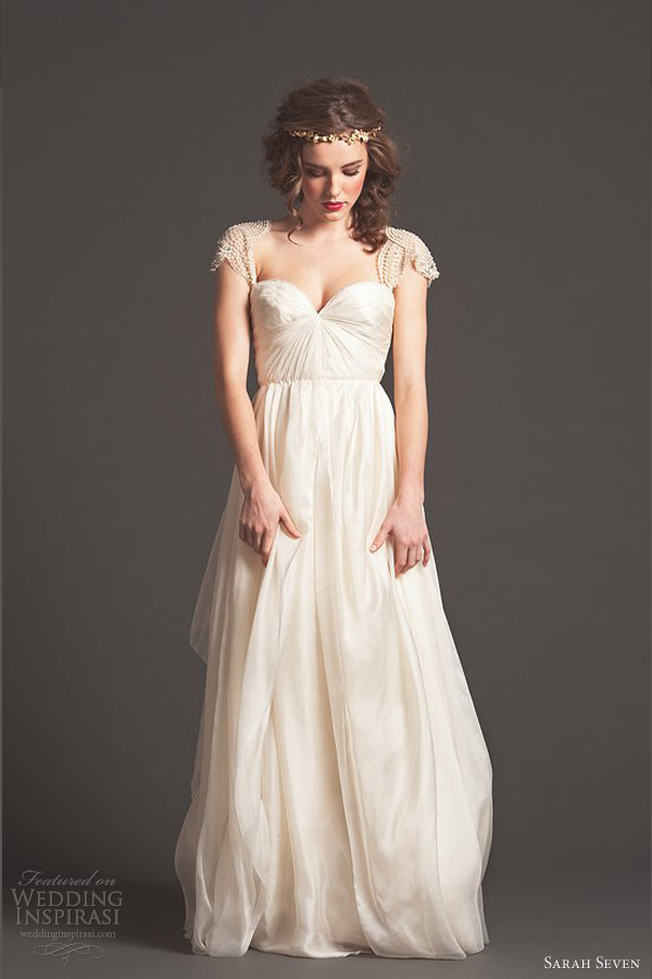 sarah seven bridal fall 2013 graceful wedding dress