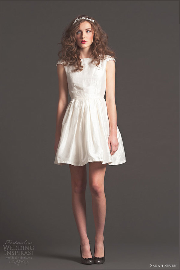 sarah seven bridal fall 2013 le petit short wedding dress