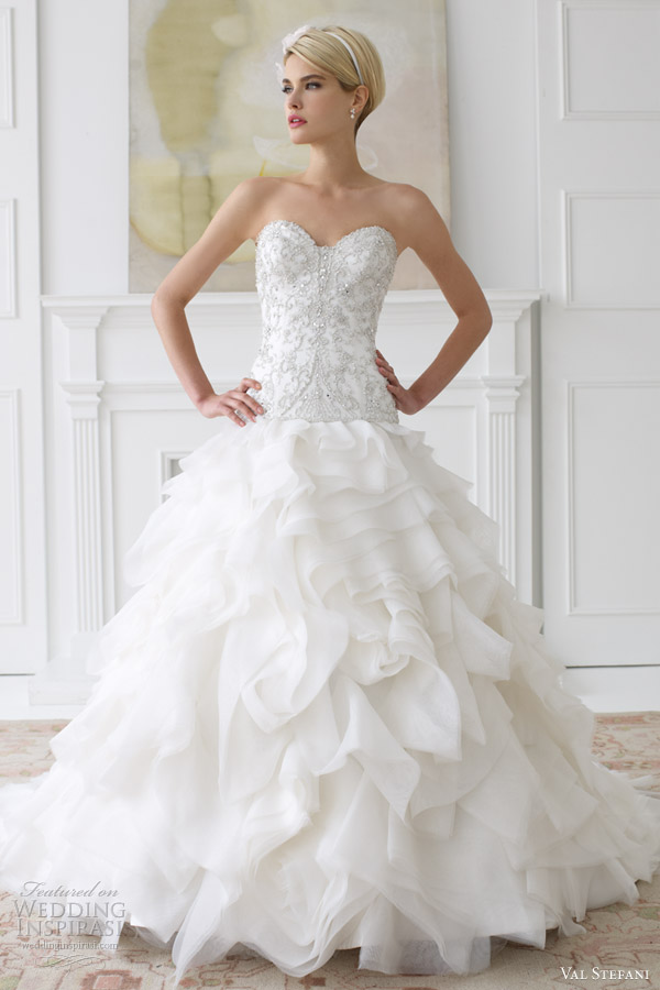 val stefani spring 2013 silk organza strapless ball gown d8039