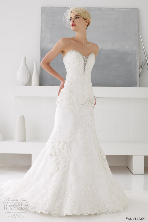 val stefani wedding dresses spring 2013 strapless fit flare d8036